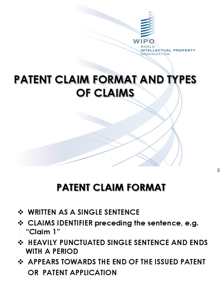 Patent Claim Format And Types Of Claims Download Free Pdf Patent