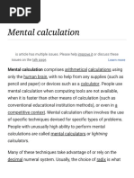 Mental Calculation