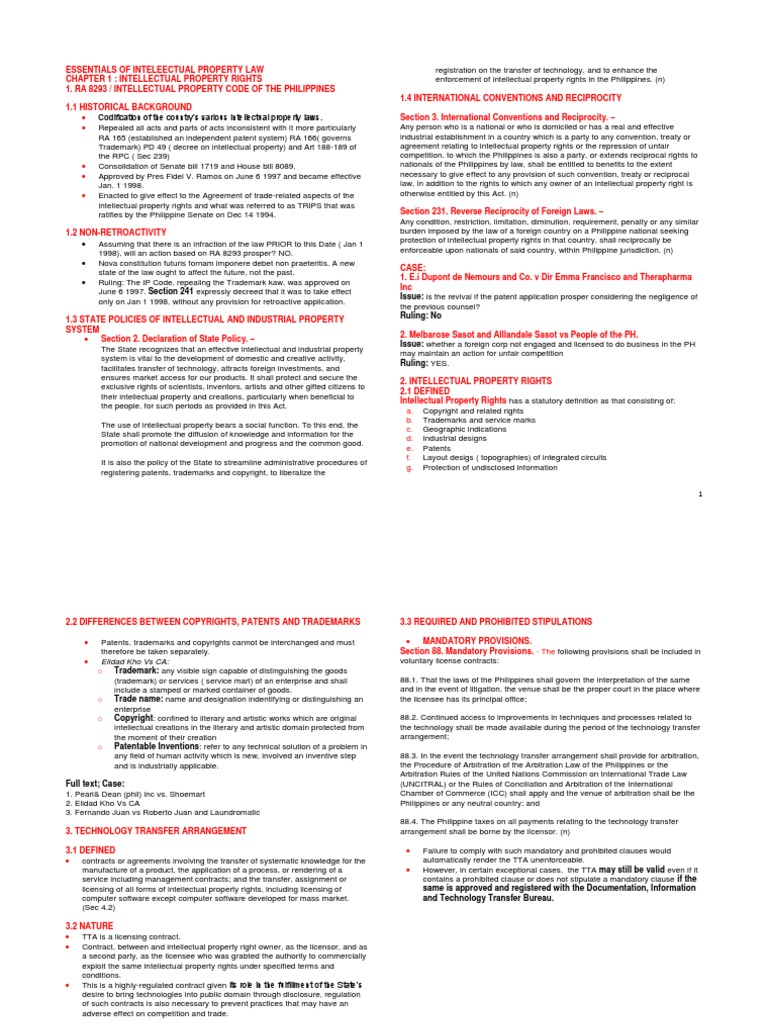 Ip Chapter 1 Download Free Pdf Intellectual Property Trademark