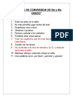 ACUERDOS DE CONVIVENCIA DE 5to y 6to GRADO