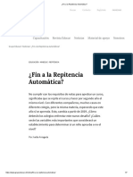 ¿Fin a La Repitencia Automática