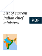 Current Indian Chief Ministers by Party