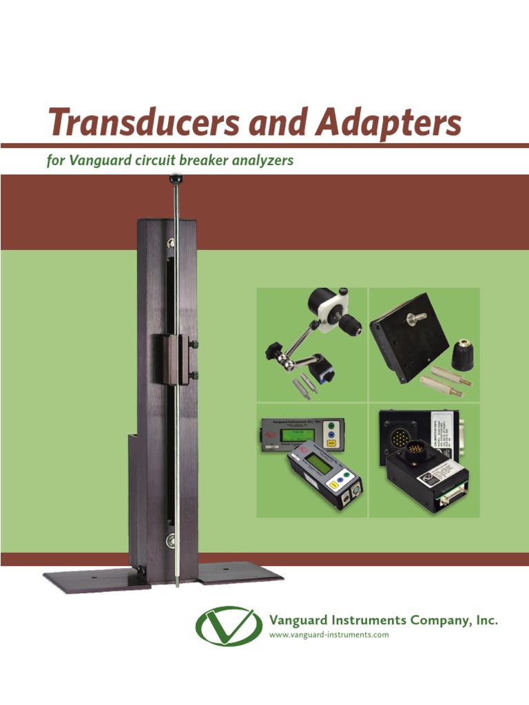 Transducers and Adapters For Vanguard Circuit Breaker Analyzers PDF