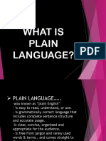 What Is Plain Language?