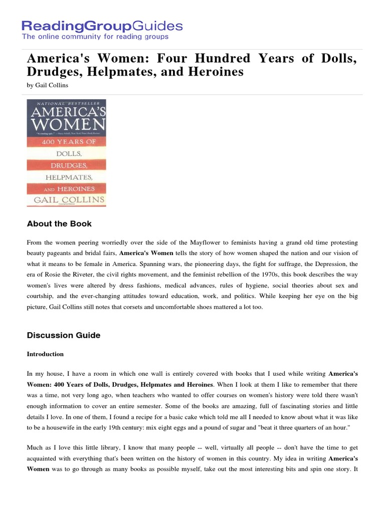 America's Women: A Historical Overview | PDF | Unrest