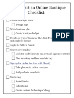 How To Start A Boutique Checklist PDF