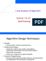 Design and Analysis of Algorithm: Lecture 13, 14 Backtracking