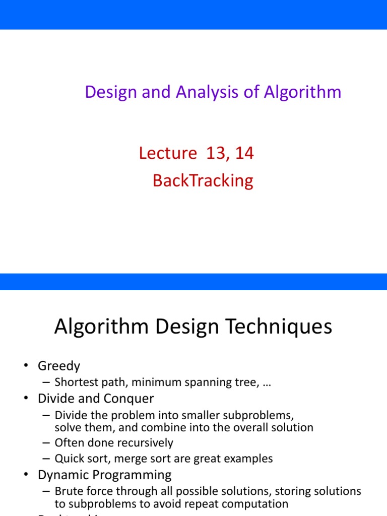 Backtracking Algorithms: Powerful Techniques for Solving Complex ...