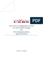 Lync 2013 Configuration Guide For SIP Trunk Testing For XO Communications April 7th 2014