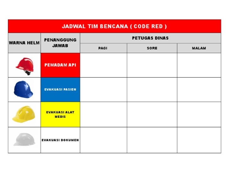Jadwal Tim Bencana Code Red | PDF