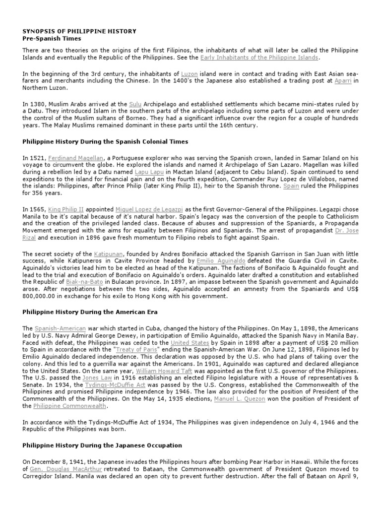Overview of Philippine History | PDF | Benigno Aquino Iii | President ...