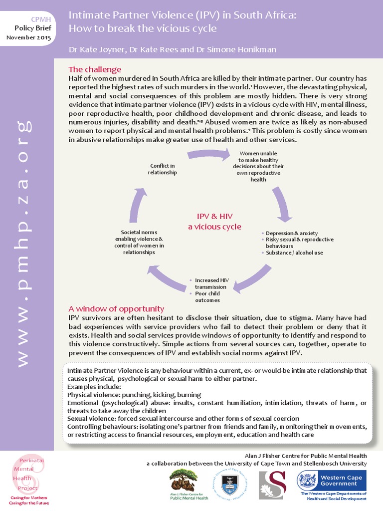 Intimate Partner Violence (IPV) in South Africa: How To Break The ...