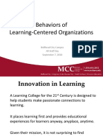 Learning-Centered Behaviors of Leaders, Faculty & Staff