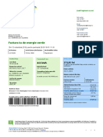 Factura Ta de Energie Verde: 443 KWH 275,85 Lei