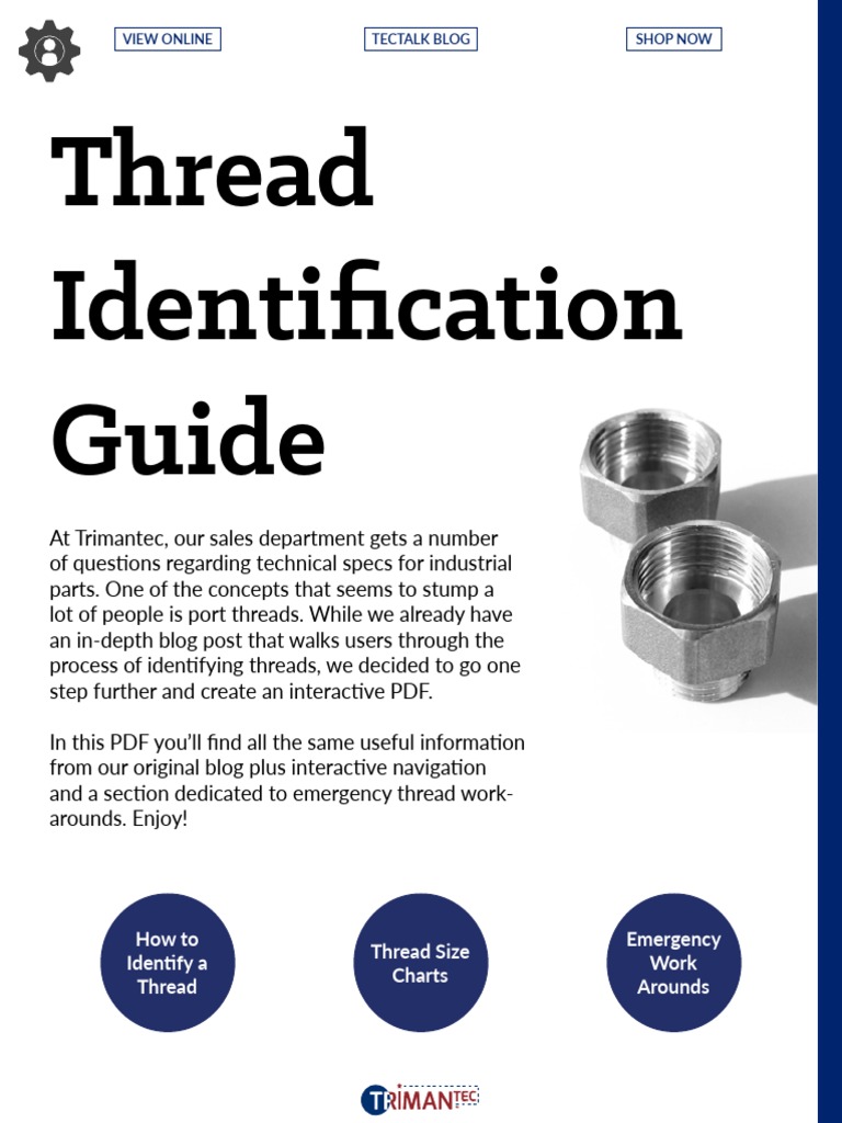 Thread Identification Guide Trimantec PDF Mechanical Engineering