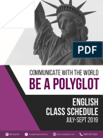 Communicate With The World: English Class Schedule