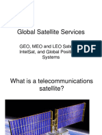 Global Satellite Services: Geo, Meo and Leo Satellites, Intelsat, and Global Positioning Systems