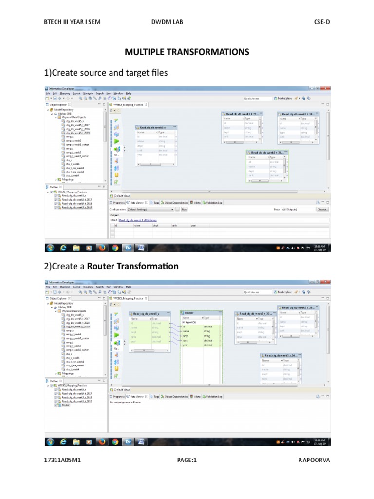 1) Create Source and Target Files: Multiple Transformations | PDF