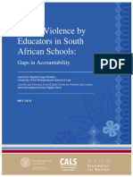 Sexual Violence by Educators in South African School: Gaps in Accountability (2014)