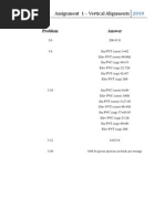 Assignment 1 - Vertical Alignment - Solutions