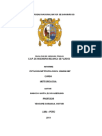 Universidad Nacional Mayor de San Marcos: Informe Estacion Meteorologica Unmsm-Imf Curso Meteorologia