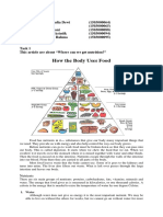 How The Body Uses Food: Nutrients