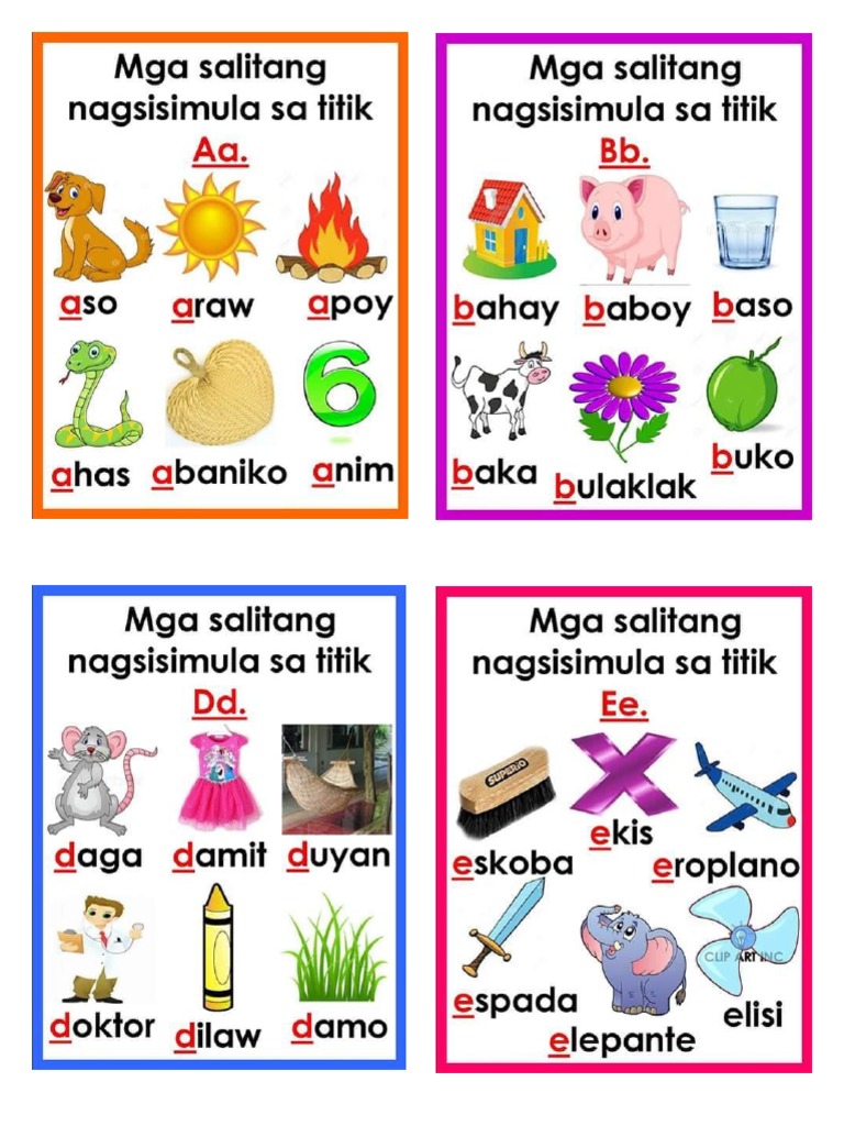 Mga Salitang Nagsisimula Sa Titik Pdf