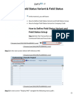 How to Define Field Status Variant & Field Status Group in SAP