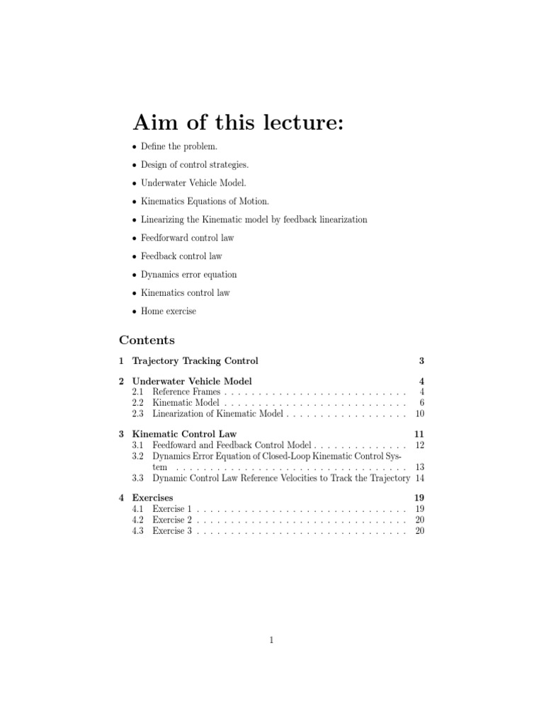 02 - Kinematics | PDF | Kinematics | Control Theory