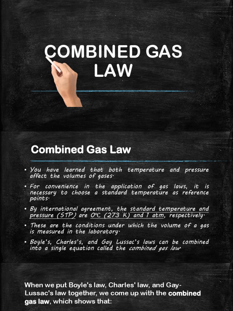 Combined Gas Law PDF Gases Celsius