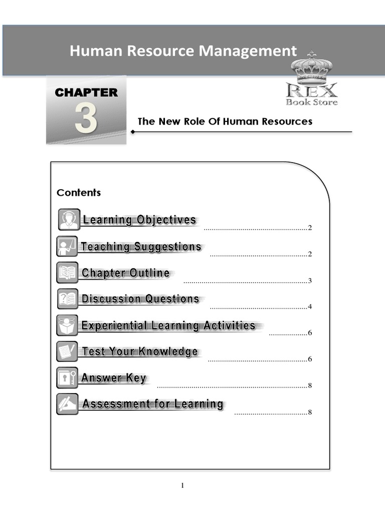 Chapter 3 The New Role Of Human Resources Pdf Human Resource