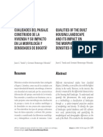 Cualidades Del Paisaje Construido de La Vivienda y Su Impacto en La Morfología y Densidades de Bogotá