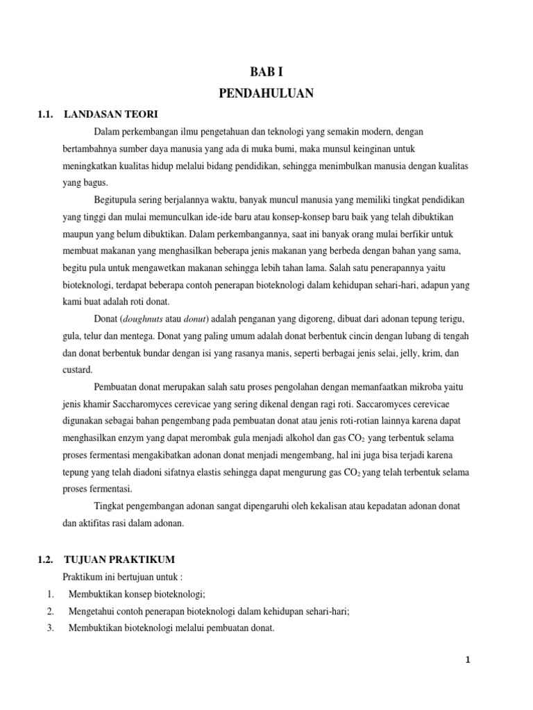 Laporan Hasil Praktikum Pembuatan Donat