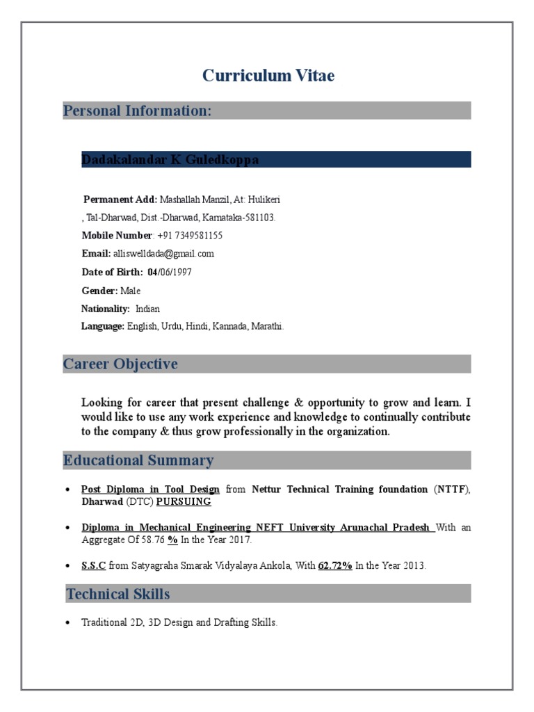 Mechanical Design Engineer Profile | PDF | Career & Growth