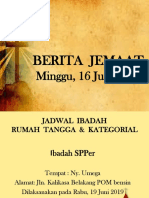 Berita Jemaat Minggu 16 Juni