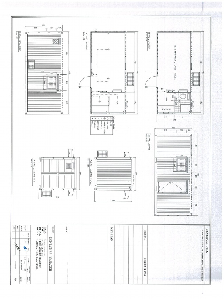 Drawing Kontainer | PDF
