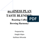 Business Plan Taste Blender:: Roasting Coffee Brewing Harmony!
