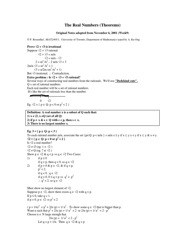 Lesson Plan Pdf Real Number Empty Set