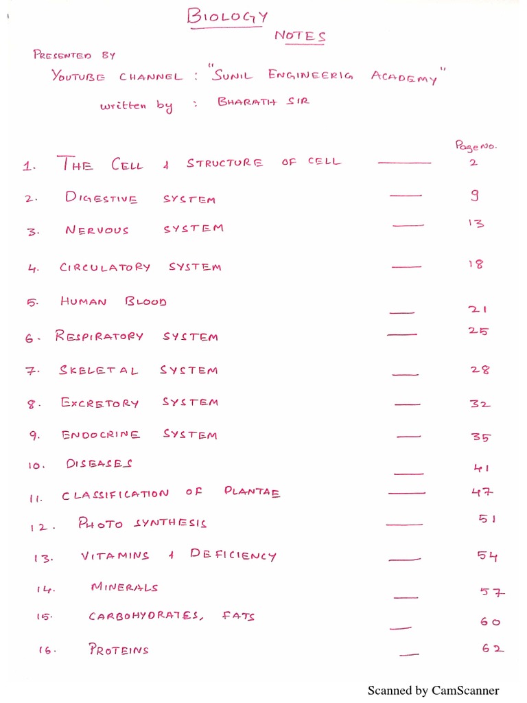 New Biology Notes 1 | PDF