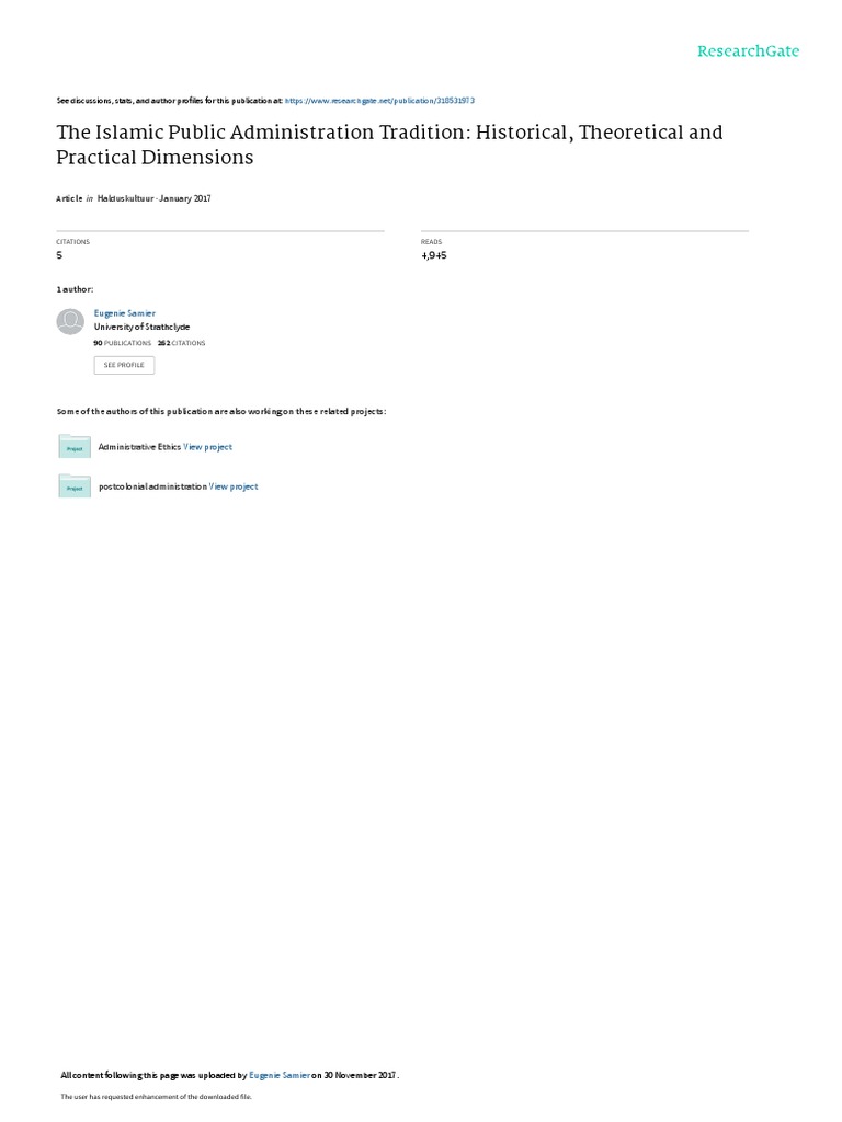 Islamic Public Administration Insights | PDF | Public Administration ...