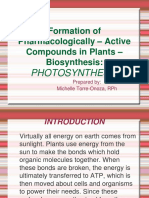 Formation of Pharmacologically - Active Compounds in Plants - Biosynthesis