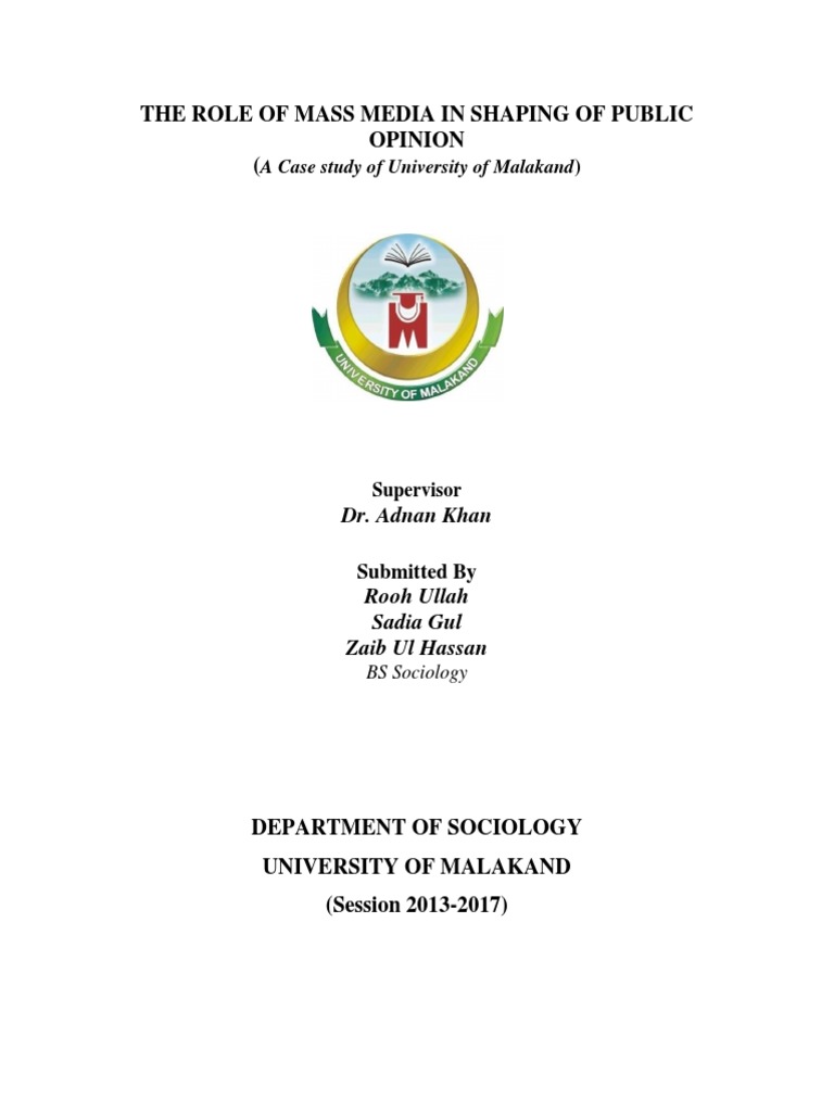 The Role of Mass Media in Shaping Public Opinion | PDF | Mass Media ...