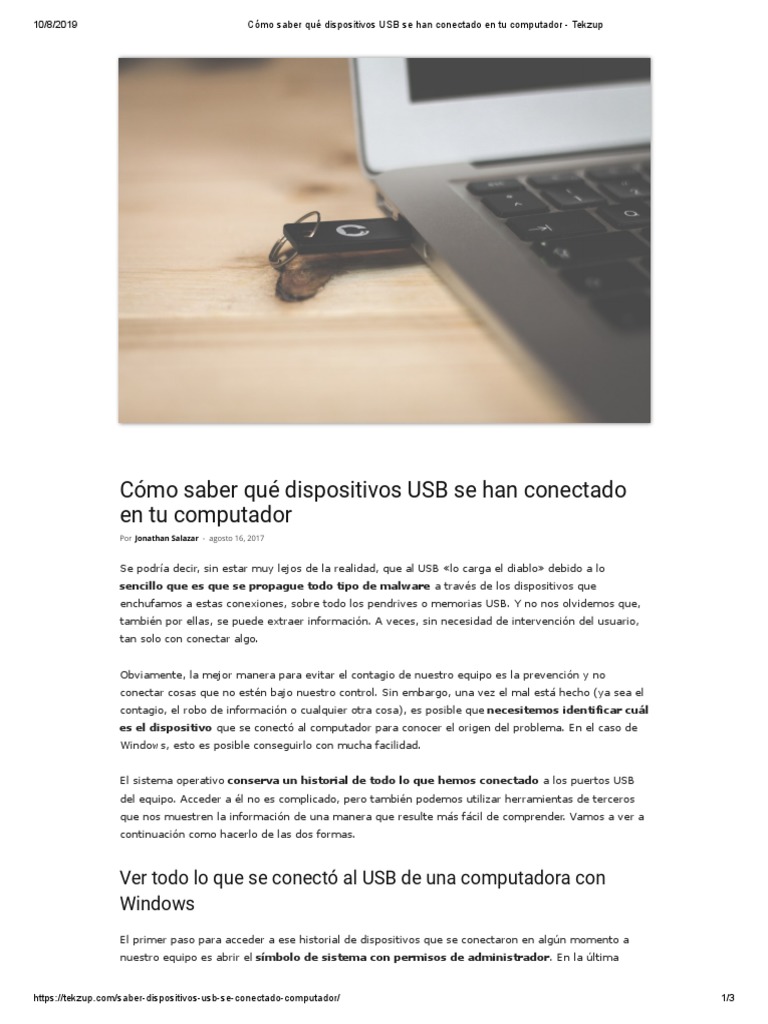 Image Result For Cmo Rastrear Auditar Un Dispositivo Usb Que Se Haya Conectado