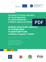 The Impact of Social Dialogue on the Optimization of Labour Migration in Moldova Belarus and Ukraine_Andrei Yeliseyeu_LilianaPostan