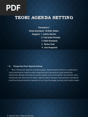 Teori Agenda Setting Pdf