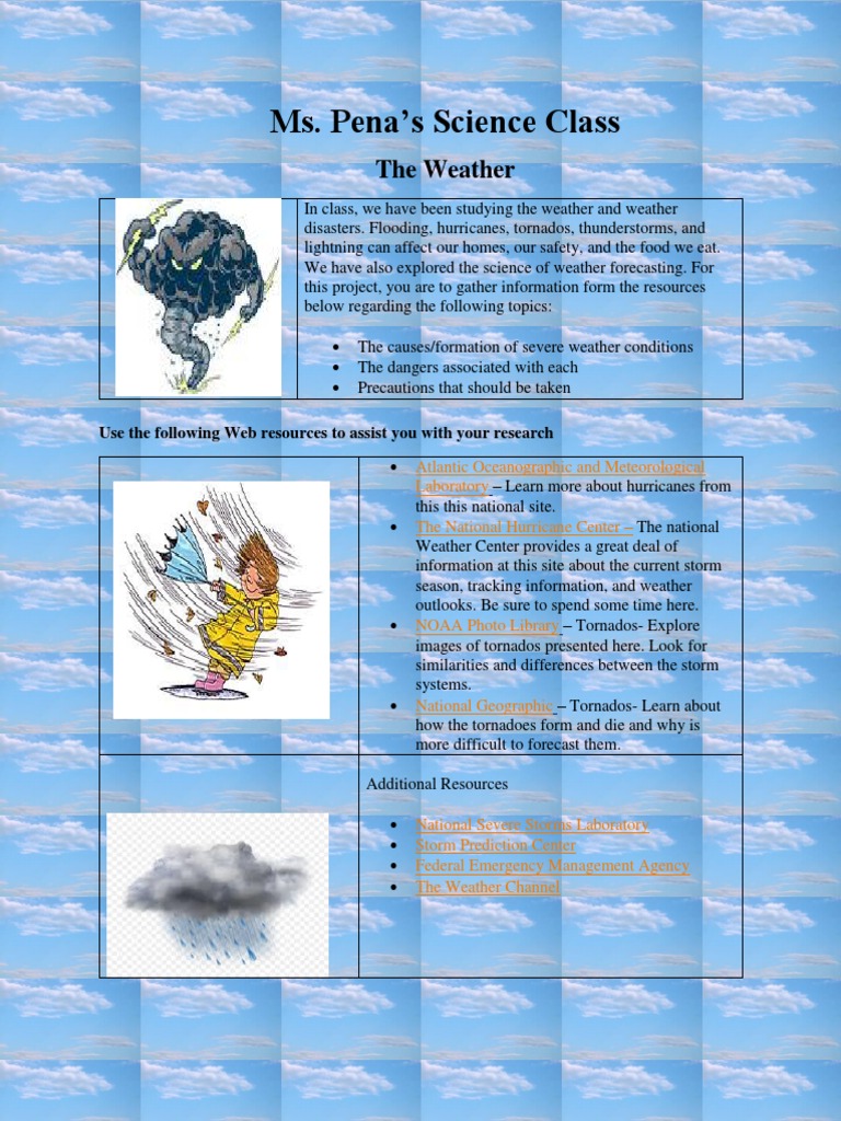Science Curriculum Resource Page | PDF | Weather | Tornadoes