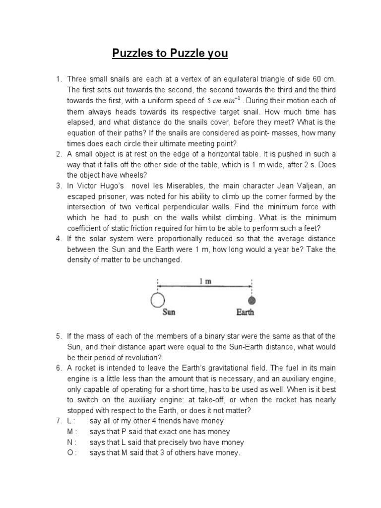 Puzzles To Puzzle You PDF Force Physics