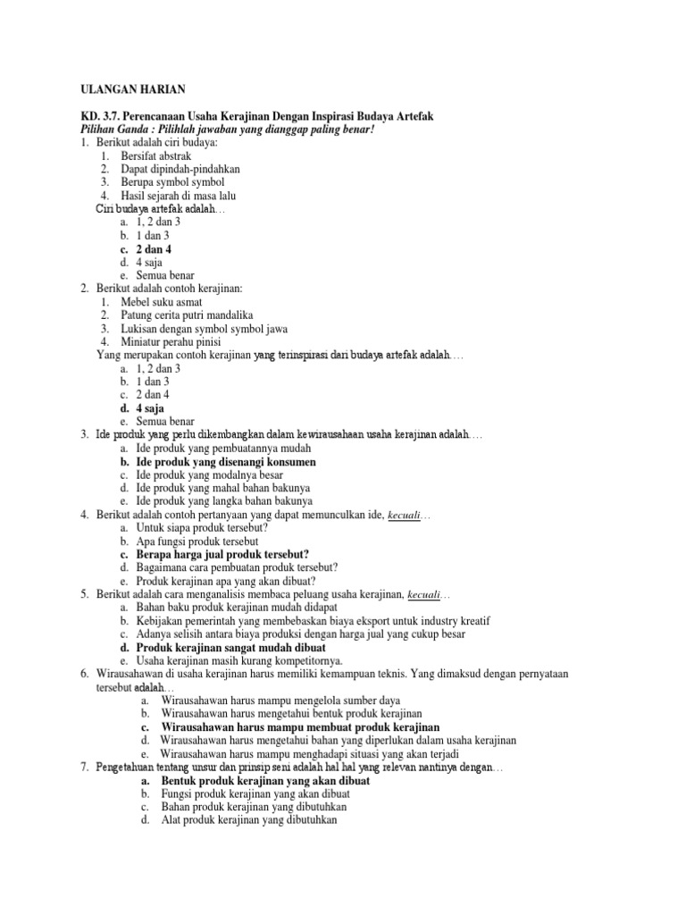 Contoh Soal Untuk Kd 3 7 Dan Kd 3 8 1