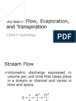 Hydrology: Stream Flow, Evaporation, and Transpiration