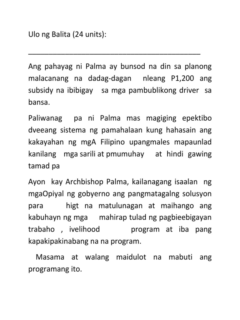 Copyreading (Filipino 2) | PDF